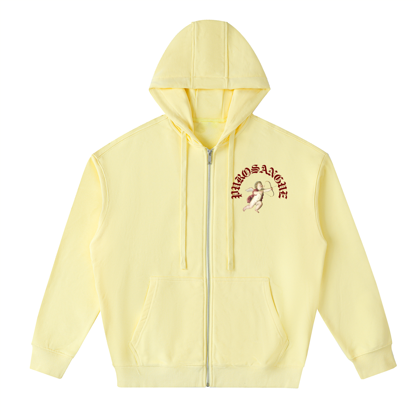Drop-Shoulder Zip Up Hoodie