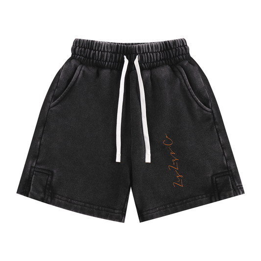 ZizZazz kid's washed design short