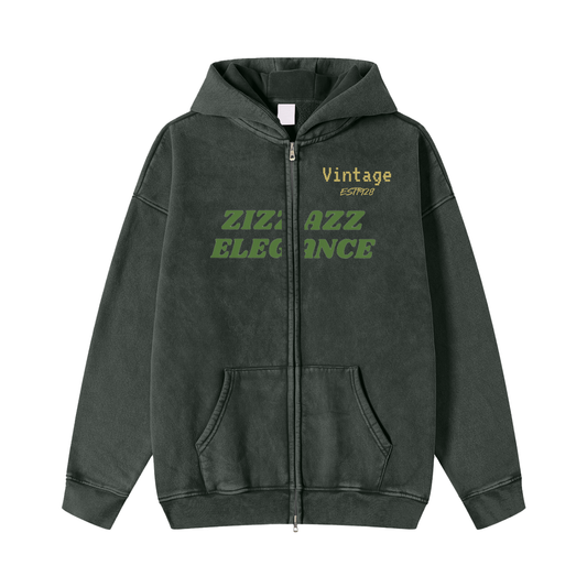 Zizzazz Elegance Snow Washed Zip Hoodie