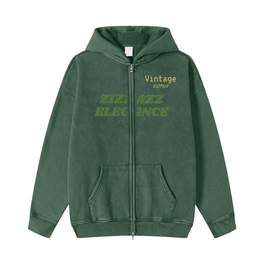 Zizzazz Elegance Snow Washed Zip Hoodie